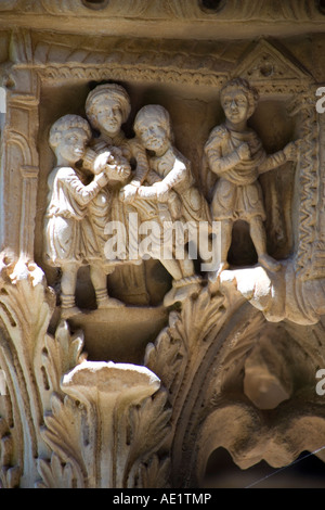 Hauptstadt Detail Kloster Cattedrale di Monreale Palermo Sizilien Italien Stockfoto