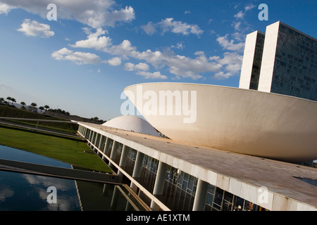 Nationaler Kongress-Gebäude, Brasilia Stockfoto