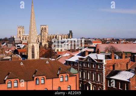 York Minster und Fairfax House im Winter York North Yorkshire England Großbritannien GB Großbritannien Stockfoto