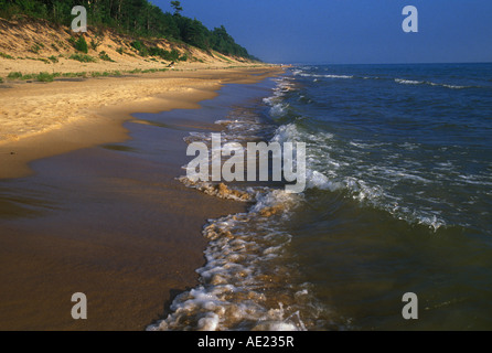 Küste des Lake Michigan und Sand dune, Hiawatha National Forest, Michigan USA Stockfoto