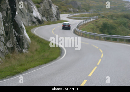 Kurvenreiche Strecke Stockfoto