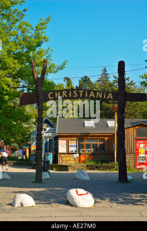 Die Tore von Christiania in Kopenhagen Stockfoto