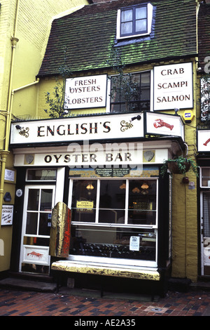 Englisch ist Oyster Bar in der Fahrspuren Brighton Sussex Stockfoto