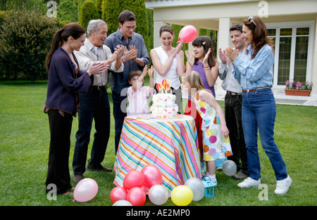 Kinder s Party im freien Stockfoto