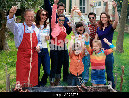 Familie Grill Stockfoto