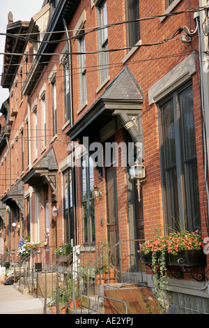 Cincinnati Ohio, Mount Adams historisches Viertel Backstein Stadthäuser, OH070725026 Stockfoto