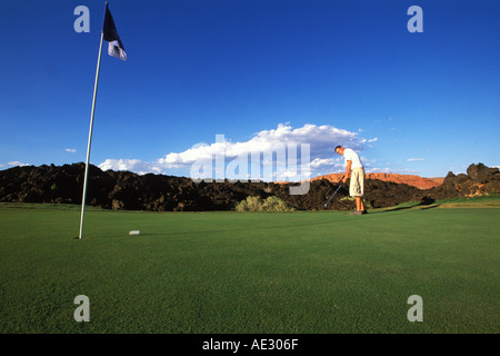 St. George, Utah Entrada bei Snow Canyon Golf Course Stockfoto