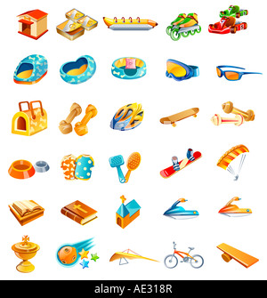 Verschiedene Arten von Objekten Stockfoto