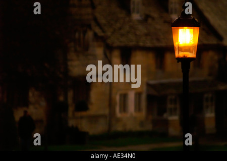 Abend im Broadway Village, Cotswolds, England Stockfoto