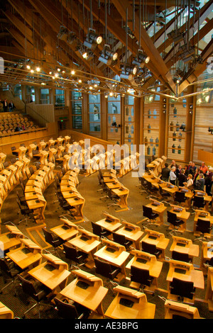 Hauptkammer des schottischen Parlaments Edinburgh UK Stockfoto