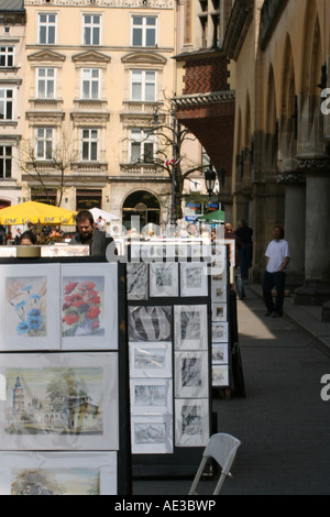 Hauptmarkt (Rynek Główny) ist das natürliche Zentrum von Krakau: Stockfoto