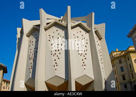 Livorno, Toskana, Italien. Neue Synagoge / Tempio Maggiore (1962) erbaut nach der Zerstörung der alten Synagoge im Zweiten Weltkrieg Stockfoto