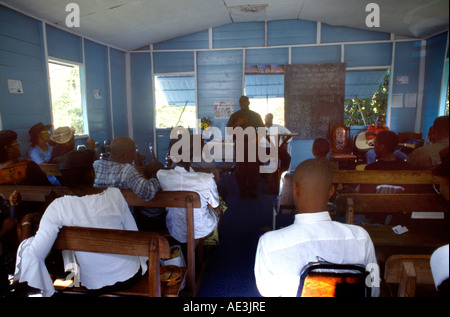 Nr Castries St. Lucia Kirche Gott 7. Tag Service am Sabbat Zion Revival Stockfoto