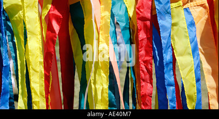 Bunte Luftschlangen Panorama Stockfoto