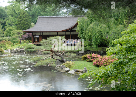 Japanisches Haus mit Garten in Fairmount Park in Philadelphia Pennsylvania PA USA Stockfoto