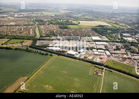 Bestandteil der Moreton Hall Estate und Chapel Hill Teich Industriegebiet in der Nähe von Bury St Edmunds als gesehen Juni 2006 Stockfoto