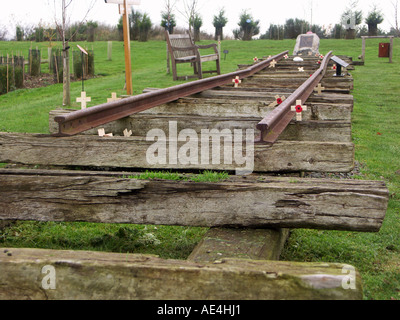Abschnitt der Bahn verfolgt Alrewas Stockfoto