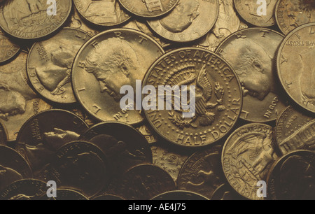 Vereinigte Staaten Münzen Silber Stockfoto