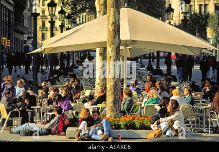 Spanien Barcelona Cafe Zürich Stockfoto