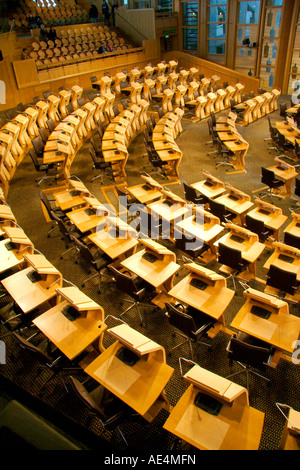 Hauptkammer des schottischen Parlaments Edinburgh UK Stockfoto