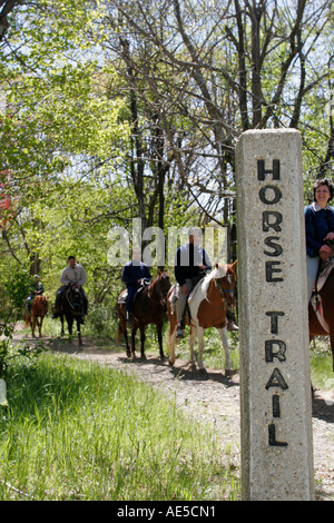Shenandoah National Park Virginia, Meilenmarkierung 43, Limberlost Horse Trail, VA060523017 Stockfoto
