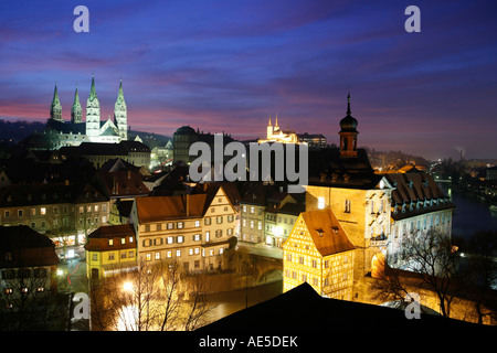 Übersicht über Bamberg in Oberfranken bei Staub, Bayern, Deutschland, Europa, EU Stockfoto