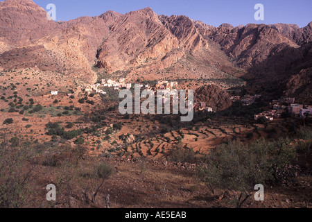 Die Berber Dorf Tagoudiche im Tal des Anti-Atlas-Berge von Marokko Ameln Stockfoto