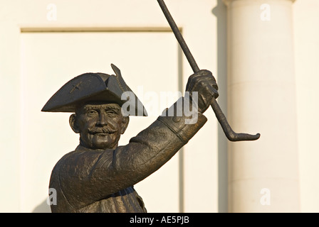 Skulptur des Rentners im Hof des Royal Hospital Chelsea London England Stockfoto