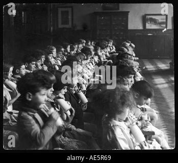 Schulmilch 1931 Stockfoto