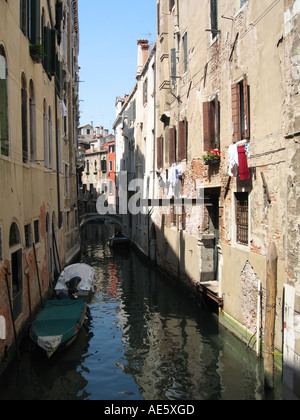 Kanal in Venedig Italien Stockfoto