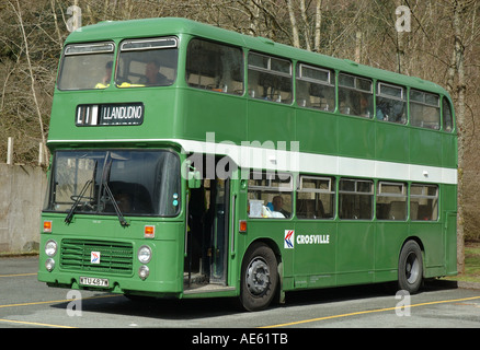 Bristol-VR-Bus im grünen Crosville Livree, North Wales, UK Stockfoto