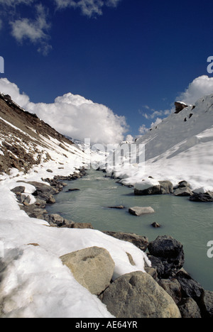 Oberlauf des Flusses BARUN KHOLA knapp MAKALU BASE CAMP in den MAKALU BARUN Nationalpark Ost-NEPAL Stockfoto