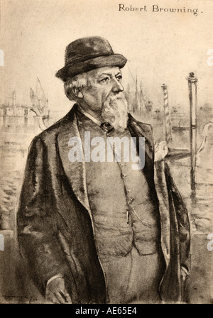Robert Browning, 1812 - 1889. Englischer Dichter und Dramatiker. Stockfoto