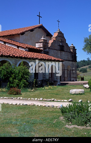 Vorderseite des spanischen Stil MISSION SAN ANTONIO DE PADUA von den Franziskaner Pater JUNIPERO SERRA in Kalifornien 1771 erbaut Stockfoto