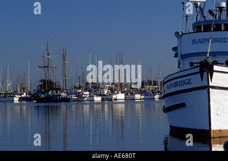 Fischtrawler BAINBRIDGE am Dock MOSS LANDING Kalifornien Stockfoto