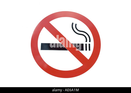 Smoke Free Zeichen außerhalb der Whittington Krankenhaus Torbogen Islington London UK Stockfoto