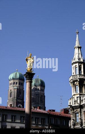 Marienplatz München Bayern Deutschland Europa. Foto: Willy Matheisl Stockfoto