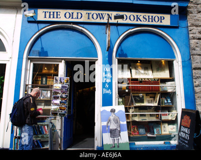 Buchhandlung in der Victoria Street im schottischen Edinburgh s Altstadt Stockfoto