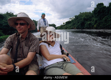 Bootsfahrt - Amazonasbecken, Beni, Bolivien Stockfoto