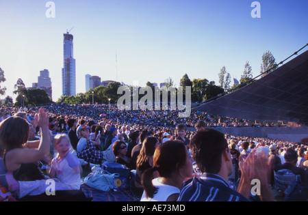 Sidney Myer Gratis-Konzert am Sidney Myer öffnen Luft Musik Schüssel Melbourne Victoria Australien Stockfoto