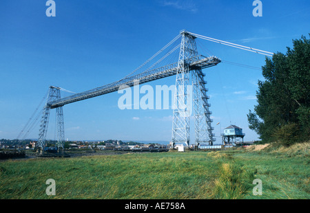 Die Transporterbrücke über den Fluss USk in Newport, South Wales Stockfoto