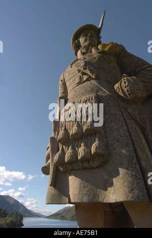 Glenfinnan Memorial Statue Loch Shiel hautnah Stockfoto