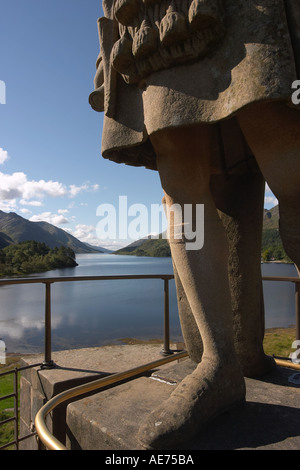 Glenfinnan Memorial Statue Loch Shiel Stockfoto