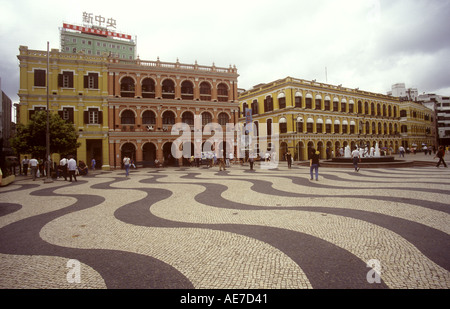 LARGO DO SENADO 01 wirbelnden Pflasterung in Senat quadratische Macau Stadt China THIS IS-1 von 1 ähnliche Bilder und 1 von 200 Gesamt Bilder Stockfoto