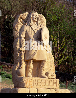 Eine Statue von Mel Gibson in der Gestalt von Sir William Wallace, Stirling, Schottland, UK Stockfoto