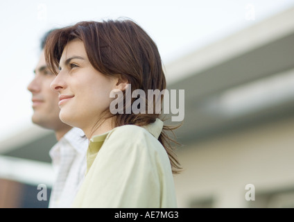 Paar, Porträt, Seitenansicht Stockfoto