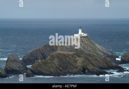 dh Herma Ness UNST SHETLAND Muckle Flugga Lighthouse Britains Shetlands schottland hermaness Inseln Meer nördlichen Inseln Stockfoto