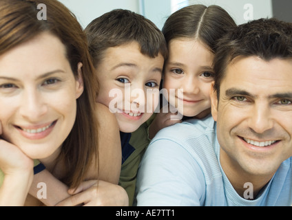 Familienporträt, close-up Stockfoto