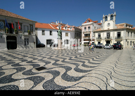 Pedro 1 in Praca 5 de Outubro, Cascais, in der Nähe von Lissabon, Portugal. Stockfoto