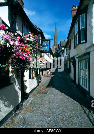 Church Lane, Ledbury, Herefordshire, england Stockfoto